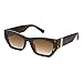 SOJOS Trendy Rectangle Cateye Sunglasses Womens Mens UV400 Fashion Chic Chunky Shades SJ2296, Dark Tortoise/Gradient Brown