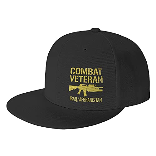 YINGJIE Combat Veteran Iraq and Afghanistan Unisex Adjustable Baseball Cap Washable Casual Hat Visor Hat Black