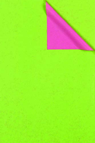 Geschenkpapier Hellgrün Pink beidseitig bedruckt, Secare Rolle, Geschenkverpackung Größe 70cm x 250m