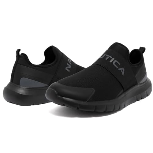 Image of Nautica Men's Slip-On Sneakers - Casual Fashion Shoes for Walking, in Medium & Wide Widths