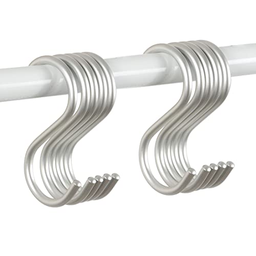 WEERSTONE Lot de 10 crochets en forme de S en aluminium pour salle de bain, chambre à coucher, bureau, cuisine, magasin (11 x 4,8 cm) Cover