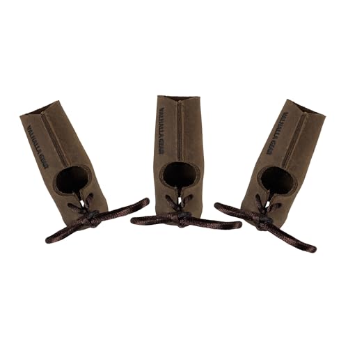 Valhalla Gear, Set of 3 Finger Protectors, Hand Guard, Recurve Bow, Shooting Targeting, Cosplay, Full Grain Leather, Handmade Archer Accessories, Bourbon Brown - Thumbnail 5