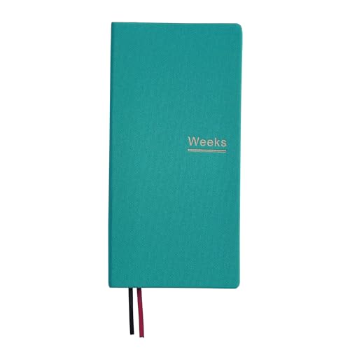 Undated Weekly Planner Notebook Pocket Organizer Appointment Book Journal Notebook A6 Week Plan Notepad (Green)
