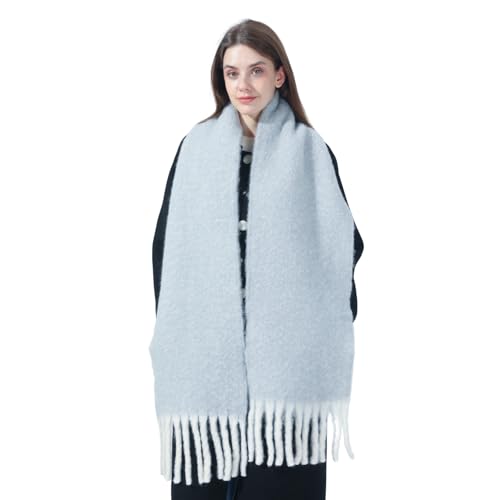 SUNDSGT Womens Scarf Winter Solid Wool Blend Blanket Long Warm Thick Winter Scarf for Women Cold Weather2