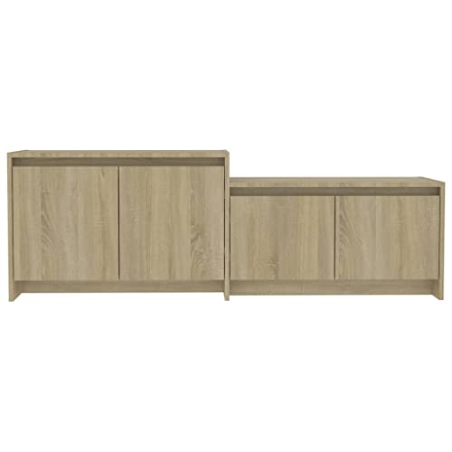 Meuble bas en bois robuste et polyvalent avec 4 portes de rangement