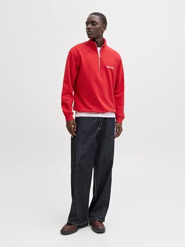 JACK & JONES Male Sweatshirt mit halbem Reißverschluss Sweatshirt mit halbem Reißverschluss – Ansicht 4