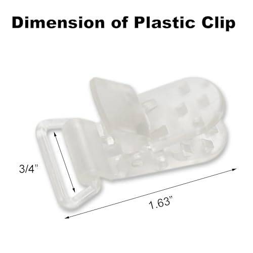 Image of 10-Pack Pacifier Clip Replacement Ends - BPA-Free Plastic Fasteners for DIY Baby Crafts, Sewing Bibs & Blankets Straps (3 /4 Inch, Transparent)