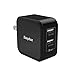 Wall Charger EasyAcc 2-Port USB Charger 24W Travel Charger with Foldable Plug for iPhone 8 Plus X 7 iPad Pro Air Mini, Galaxy S7 S6 Edge and More