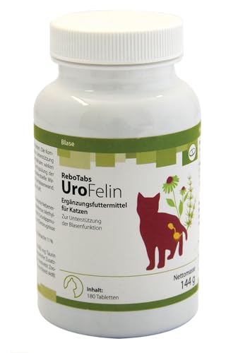 UroFelin - Alimento complementario para gatos 180 unidades: apoya la función de la vejiga, puede apoyar la función del tracto urinario, puede ayudar a regular el pH