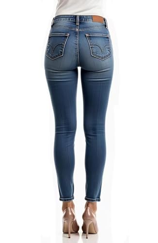 DeftSharp Women’s Casual Skinny Jeans - Comfort Stretch Denim Vintage Wash Jeans3