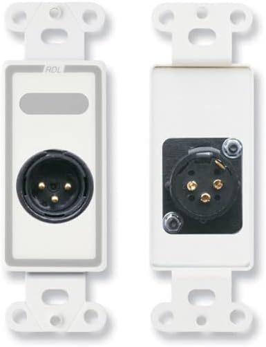 RDL D-XLR3M XLR 3-Pin Male Jack on Decora Wall Plate - Solder Type