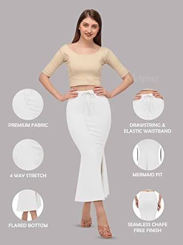 Image of Women's Perfect Curvy Look Saree Shapewear (Fish Baby Pink 2XL S90)