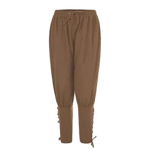 Letuwj Men's Ankle Strap Pants Trousers Medieval Pants4