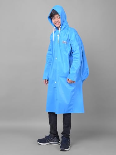 Image of Dollar Rainguard Kids' Full Sleeve Solid Long Raincoat With Adjustable Hood and Pocket