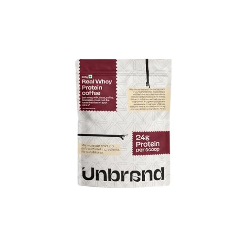Image of Unbrand Real Whey Protein Powder | Coffee Flavor | 24 g Protein Per Scoop | Isolate & Concentrate Blend | Easy Digestion | No Preservatives | 500 gram