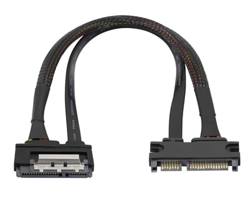 Cable Extensor Datos y Poder SATA 22 Pin Macho a Hembra 30 cm miniatura 2
