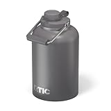 RTIC 1 Gallon Outback Jug, Stainless Steel, Insulated Water Bottle with Lid and Handle, BPA-Free, Double Wall Vacuum Insulation, Ceramic Lined, Graphite