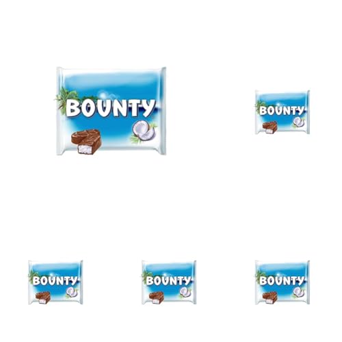 Bounty Chocolatina de Coco recubierta con un delicioso Chocolate con leche (5 x 57g) (Paquete de 5)