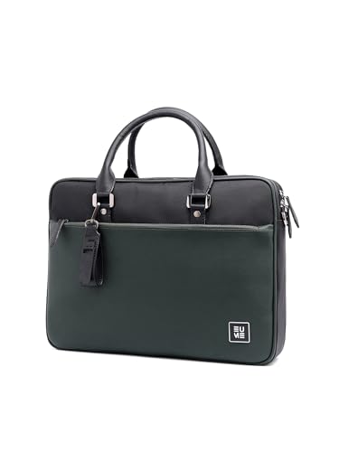 EUME Commute Laptop Bag for Men | Office Bag for Men & Women | With Padded Compartment | Vegan Leather & Nylon Fabric | Fits Up to 15.6' Laptop 11L, Black...