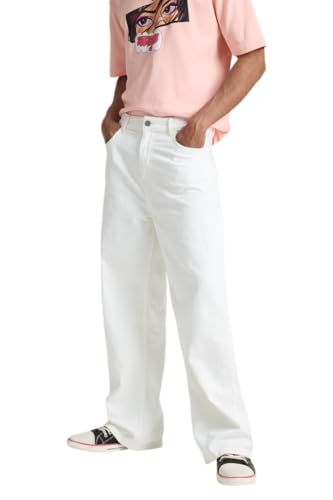XEE Men's Black Denim Jeans, 28 WHITE - Image 2