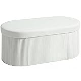 HOMCOM Puff Almacenaje, Banco Almacenaje Plegable, 72 L, 76x38x35 cm, Tapizado...