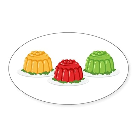 CafePress Jello Dessert Molds Stickers