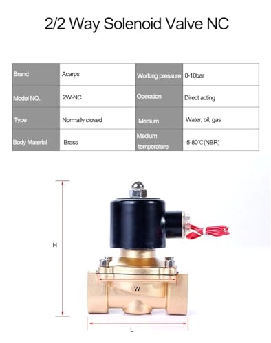 Électrovanne 1/8 laiton Viton 12V NF haute tolérance pour fluides - 4