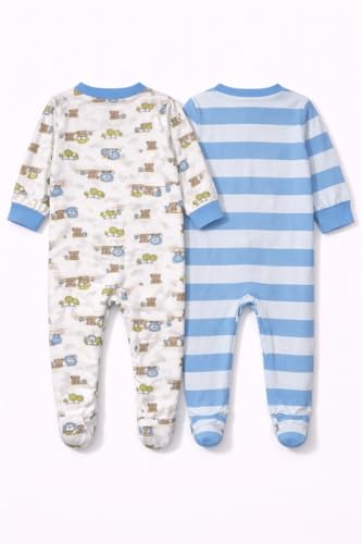 Image of TuddyBuddy 100% Cotton Multi Color Zipper Romper Sleepsuit /Romper /Jumpsuit for Baby Boy & Baby Girl