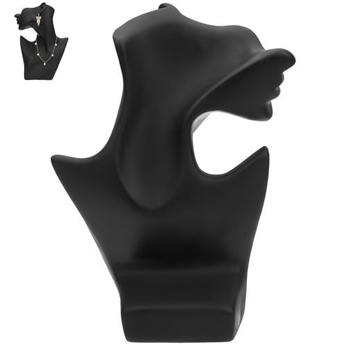 Yardwe Espositore per Collane e Accessori Busto Mezza Faccia in Resina Porta Collane per Vetrine e Uso Personale
