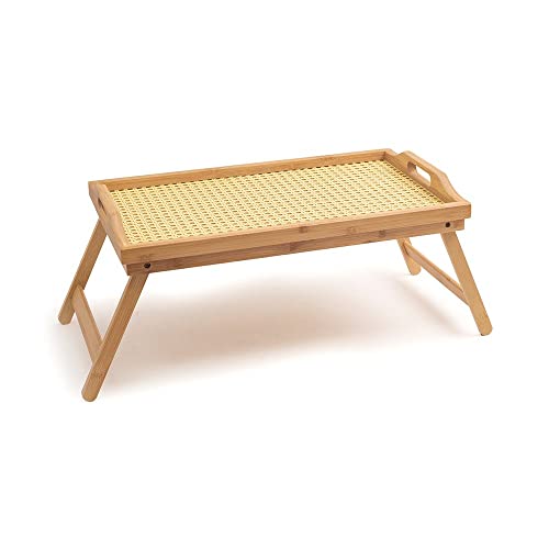 Bandeja Com Pés Dobráveis De Bambu Palhinha 50cm Oikos