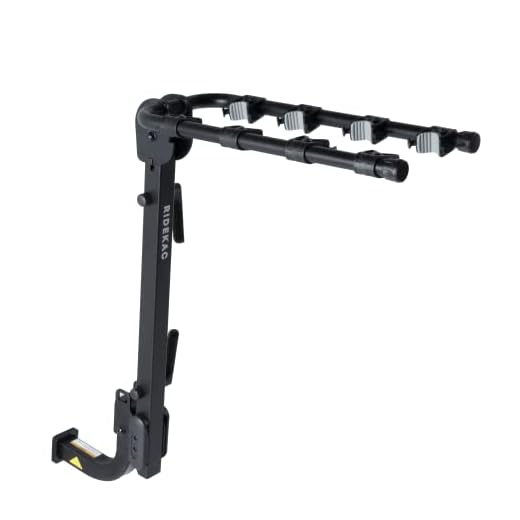 KAC S4 2” Hitch Mounted Rack 4-Bike Premium Carrier with Quick Release Handle, Double Folding, Smart Tilting Design – RV Use Prohibited