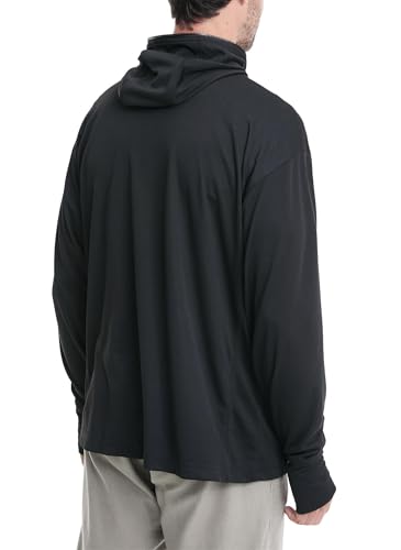 TRAILSIDE SUPPLY CO. Jaqueta esportiva masculina com proteção solar FPS 50+ leve e zíper, Preto (tec