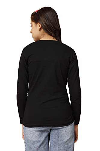 Image of KYDA KIDS 100% Cotton Girls Full Sleeve Printed T-Shirt,Regular fit Round Neck Tops