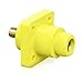 Leviton 18R22-UY 18 Series Single Pole Cam Type Female Panel Receptacle, Ball Nose.75" Threaded Stud Termination, 90 Degrees, Cable Range #2-4/0, 400 Amp Max, Yellow