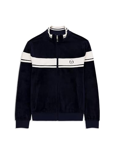 Sergio Tacchini Damarindo Velour Track Jacket- Maritime Blue