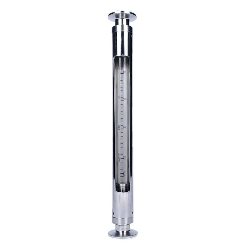 NURII Glass Rotameter, Liquid, LZB-WA 30S-15 Stainless Steel 51 Tri-Clamp Connection, DN : 15(16-160LPH -Liquid)