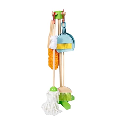 MERIGLARE Set de Limpieza para Niños, Juego de rol de Escoba Y Fregona para Niños a Partir de 3 años