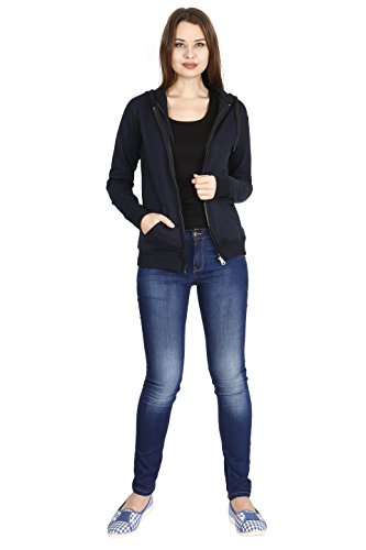 Image of Ideation Women's Cotton Full Zipper Sweatshirt Hoodies with Kangaroo Pocket