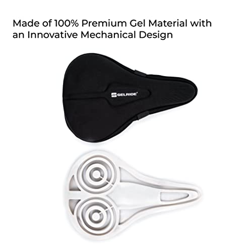 GELRIDE-Advanced-Gel-Bicycle-Saddle-Seat-Cushion-Cover-for-Indoor-Outdoor-Cycling-Exercise-Cycle-Soft-and-Washable-100-Gel-Material-Made-in-India