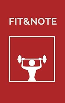 Fit&Note : Fit&Note Workout Planner Red Journal 100 Workouts Lined Paper Organised 5 X 8 Inches Gym Notebook