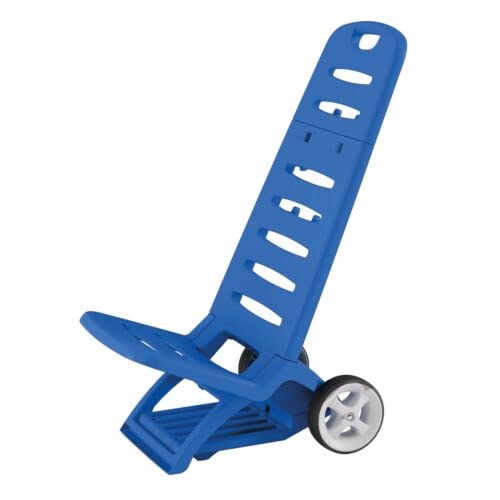 URBNLIVING Silla plegable 2 en 1 con ruedas para piscina, playa, color azul