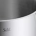 Silit Alicante 4-Piece Induction Saucepan Set with Glass Lid, Polished Stainless Steel, Induction Pots Set, Uncoated