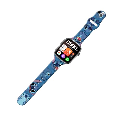 HOAQPPOY Stitch Montre Connectée Femme Homme, Montre Stitch Enfant, Smartwatch Garçon Fille avec Téléphone/Messages/Musique, Cadeaux pour Hommes, Femmes et...