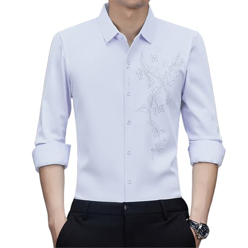 Chemise à manches longues homme extensible idéale pour le bureau et les sorties