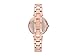 Anne Klein Women's AK/2512GYRG Diamond-Accented Rose Gold-Tone and Grey Marbleized Bangle Watch