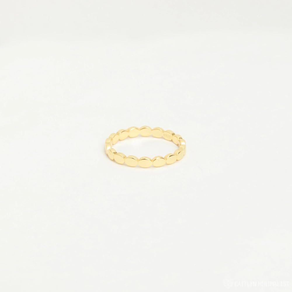 CAITLYNMINIMALIST Beaded Infinity CZ Diamond Ring 18K Gold Silver Dainty Stackable Ring for Women Gift for Her
