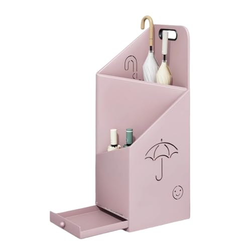 Porte-parapluies en fer forgé double couche avec bac à eau amovible