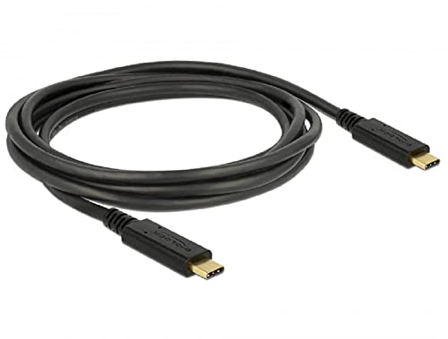 Delock USB 3.1 Gen 1 (5 Gbps) Kabel Type-C zu Type-C, E-Marker, Ausgangsstromstärke bis zu 5A 2 Meter