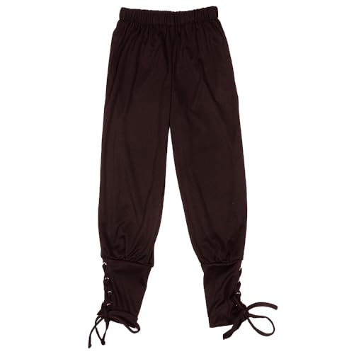 DRHOM Kids Boys Medieval Renaissance Pants Viking Steampunk Ankle Banded Trouser Halloween Theme Party Cosplay Long Pants