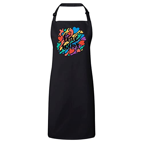 Tablier cuisine noir LGBT Love Wins, le cadeau arc-en-ciel